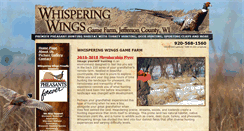 Desktop Screenshot of huntwhisperingwings.com
